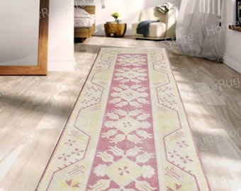 Runner Rug, Kitchen Rugs, Non-Slip Carpet Rugs, Anatolian Rug, Front Door Rugs, Classic Rug, Pink Rug, Non Slip Rugs, Boho Rugs, Luxury Rug,