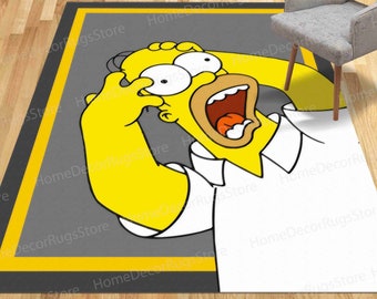 Modern Rugs, Thin Rugs, Office Decor Rugs, Yellow Rugs, Simpsons Rug, Personalized Gifts Rugs, Corridor Rug, Modern Rug, Bridesmaid Gift Rug