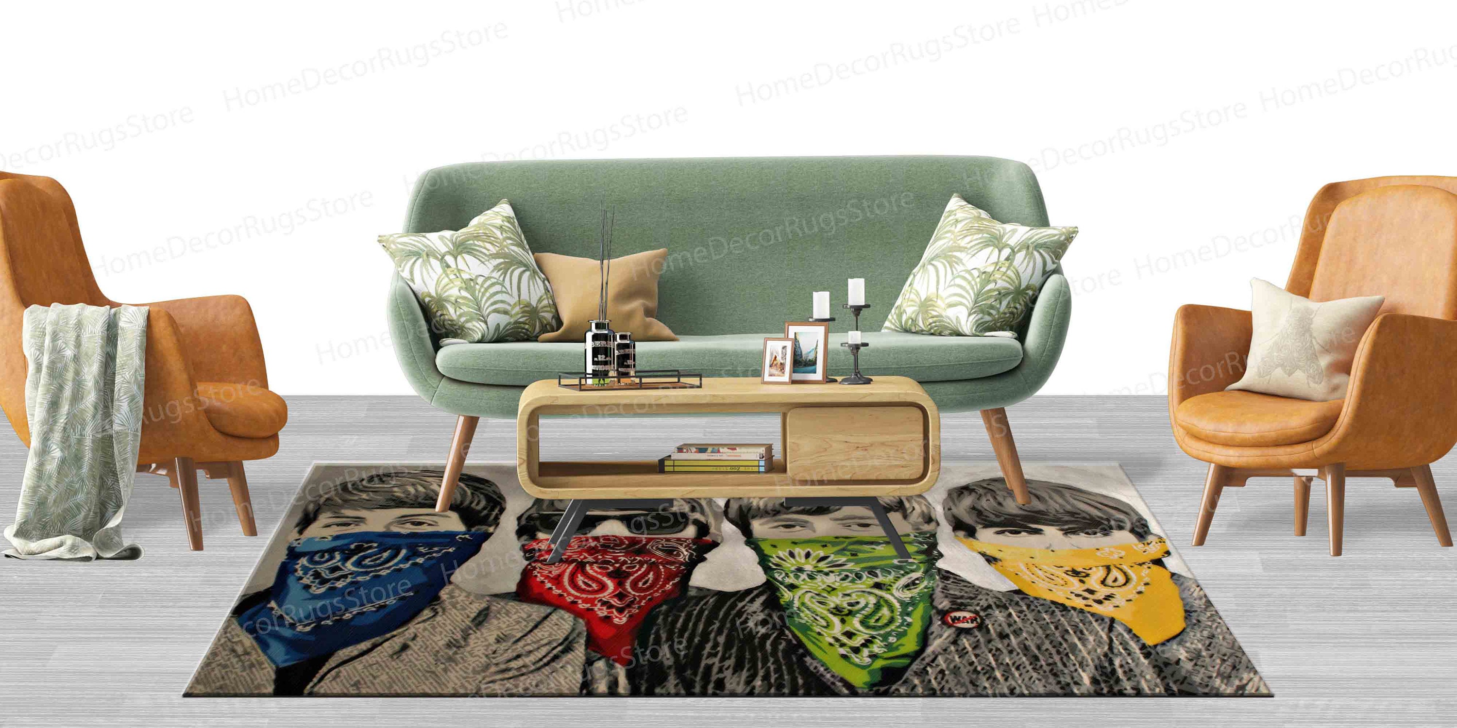 Banksy Bandanas Rugs, Banksy Graffiti Rug, Entry Rug, Gift Rugs, Easy ...