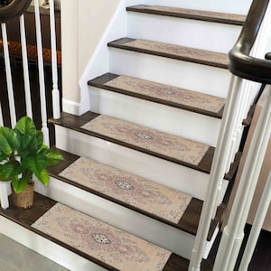 Stair Step Rug, Oushak Rug, Medallion Rugs, Faded Rugs, Modern Rugs, Easy To Clean Rug, Stair Rug, Machine Washable Rug, Non-Slip Carpet,