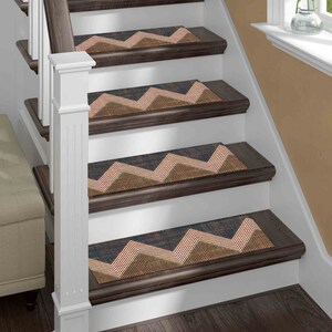 Kilim Design Stair Rug, Ethnic Pattern, Anti-Slip Carpet image 2