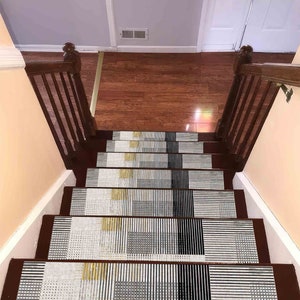 Geometric Pattern Rugs, Trendy Rug, Minimalist Rug, Modern Rugs, Small Rug, Round Rug, Personalized Rug, Popular Rug, Step Rug, Gift For Him image 4