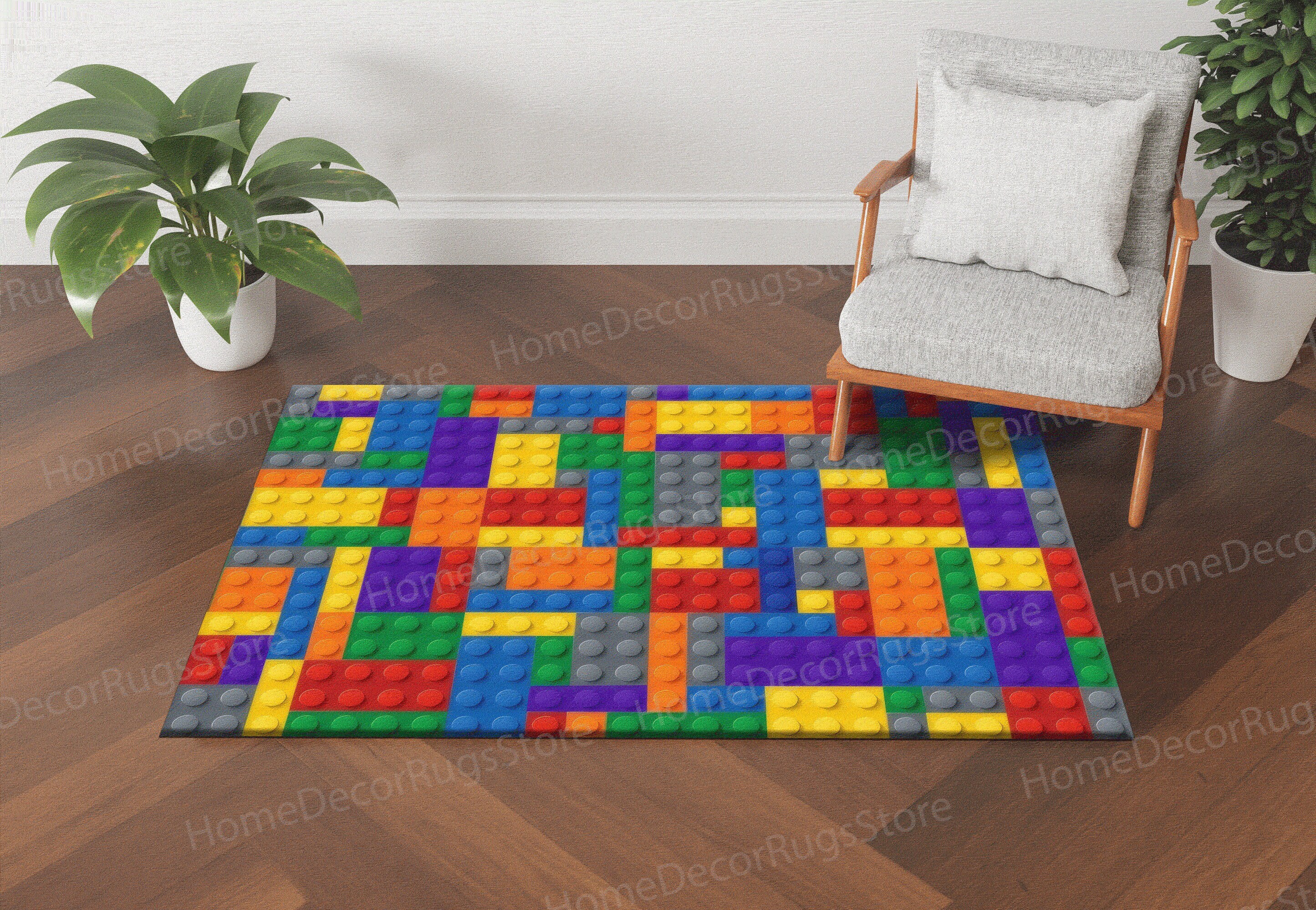 Building Blocks Lego Carpet Mat 15 Size Colorful Geometric