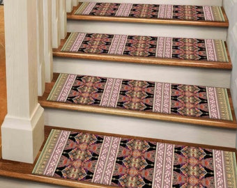 Step Rugs, Pink Rug, Green Rugs, Modern Rug, Stair Mat, Gift For Him, Machine Washable Rug, Stair Treads Rug, Easy To Clean Rug, Cool Rug,