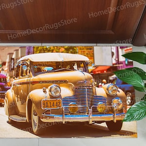 Salon Rug, Soft Rug, Chevrolet Rug, 1940 Chevrolet KA Rug, Car Rug, 3D Printed Rug, Boy Room Rug, Classic Car Rugs, Bridesmaid Gift Rug,