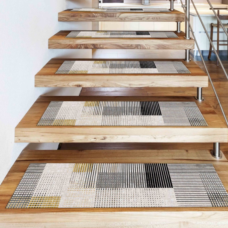 Geometric Pattern Rugs, Trendy Rug, Minimalist Rug, Modern Rugs, Small Rug, Round Rug, Personalized Rug, Popular Rug, Step Rug, Gift For Him image 1