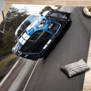 Outdoor Rug, Step Rug, Living Room Rug, Anti-Slip Carpet, Shelby Cobra Rug, Car Rug, Office Decor Rug, Car Mat, Salon Decor Rug,