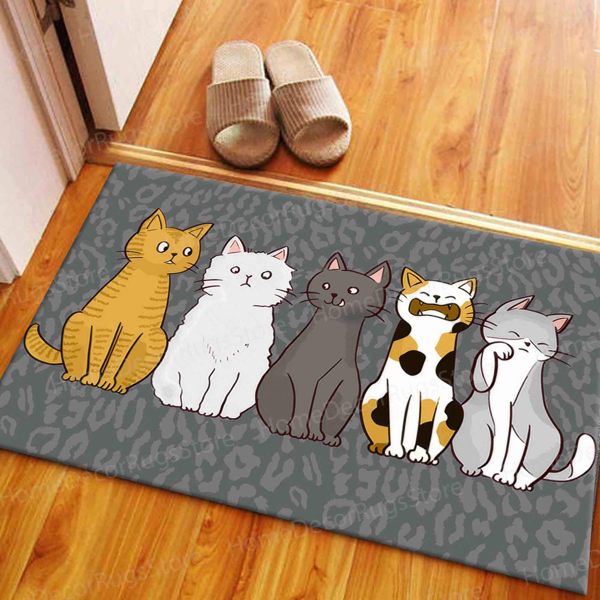 Cute Rug, Anti-slip Carpet Rug, Cats Rug, Animal Rug, Cat Rug, Office ...