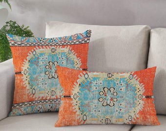 Pillow Cover, Ethnic Printed Pillow, Cushion Case, Modern Pillow, Kilim Pillow Sham, Design Printed Pillow, Personalized Gifts,