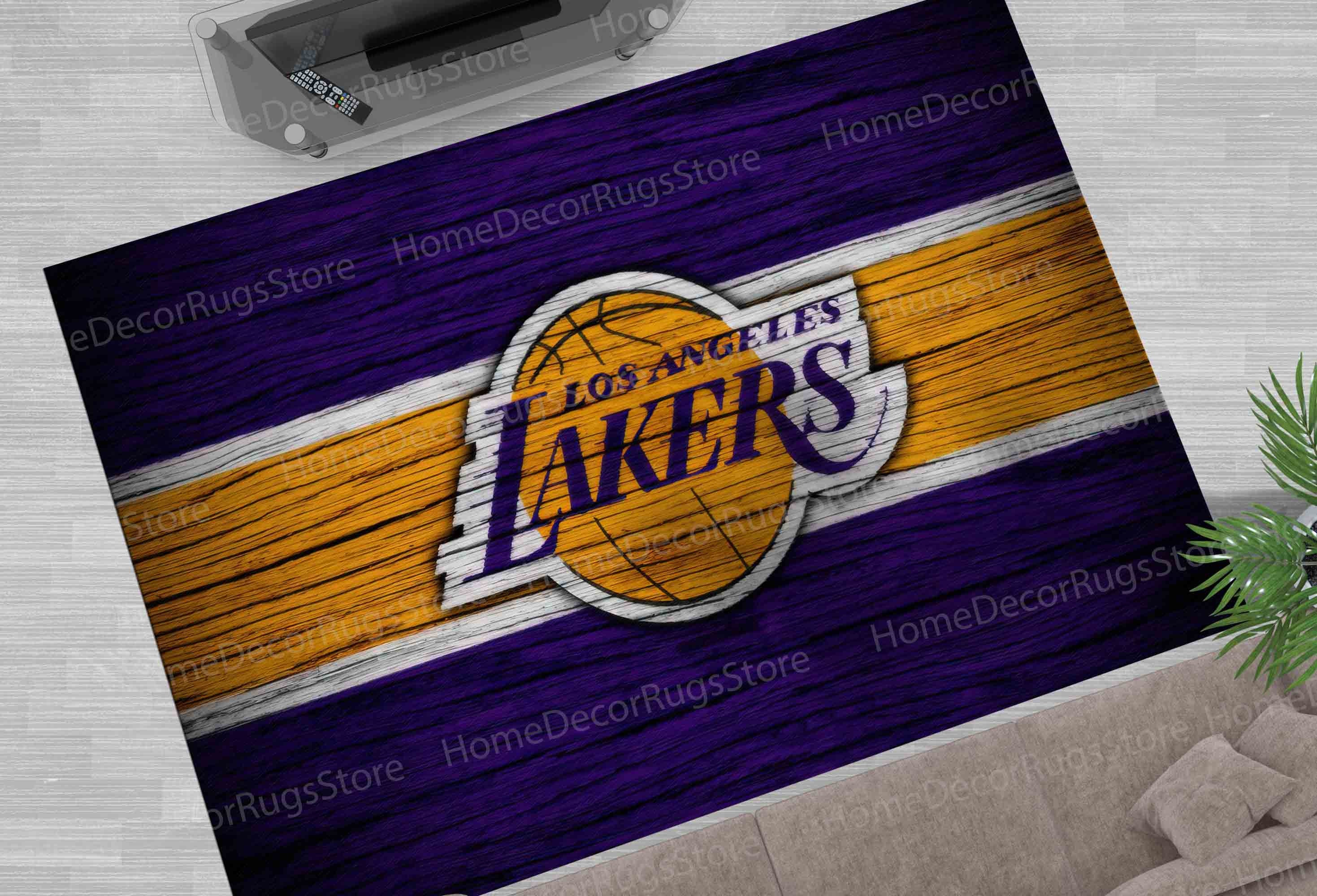 ☆新品☆ NBA レイカーズ　lakers ラグ　インテリア　絨毯　バスケ Basketball Rugs, Los Angeles Lakers Rug, Custom Rug, Housewarming