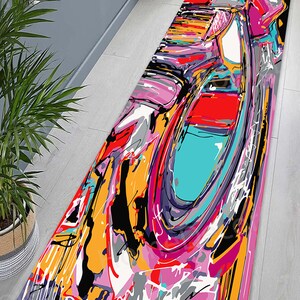 Colorful Rug Sticker Colorful Rug, Graffiti Rugs, Stair Rug, Thick Rugs, Abstract Graffiti ...