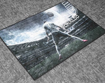 Boy Room Rug, Small Rug, Area Rugs, Ronaldo Lover Gift Rugs, Door Mat Rug, Sport Rug, Cristiano Ronaldo Rugs, Floor Rug, Man Cave Rug,
