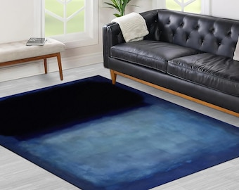 Mark Rothko Rug, Minimal Rugs, Black Rugs, Famous Rug, Chenille Rug, Popular Rug, Non Slip Rug, Bridesmaid Gift, Step Rug, Gift For Her,