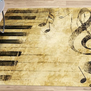 Treble Clef Rug, Notes Rug, Piano Rugs, Music Rugs, Bathroom Rug, Non Slip Rug, Round Rug, Step Rug, Large Rug, Pattern Rug, Office Rug,