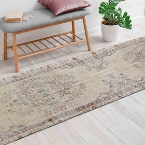Chenille Rugs, Turkish Rug, Floral Rug, Vintage Style Rugs, Machine Washable Rug, Kitchen Rug, Brown Rug, Thick Rugs, 3D Printed Rug,