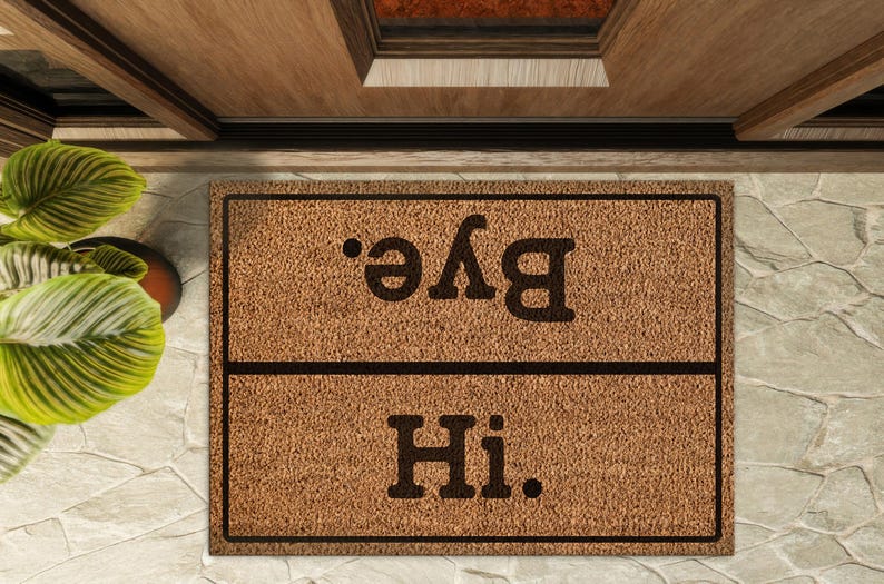 HomeDecorRugsStore Hi Bye Doormat - Thumbnail 3