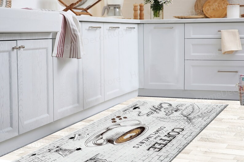 Kitchen Rug Modern Rugs, Popular Rug, Kitchen Rug, Coffee Rug, Pattern Rug, Large Rugs, Car Mat Rug, Coffee Lover Rug, Machine Washable Rug, image 7