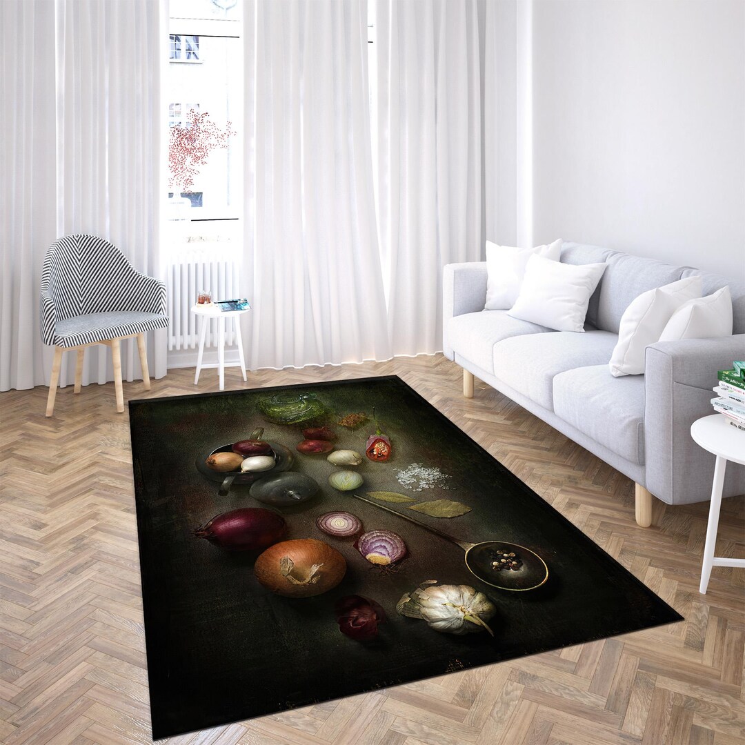 Kitchen Art Rug, Food Photo Rug, Still Life Rug, Dining Room Rug ...