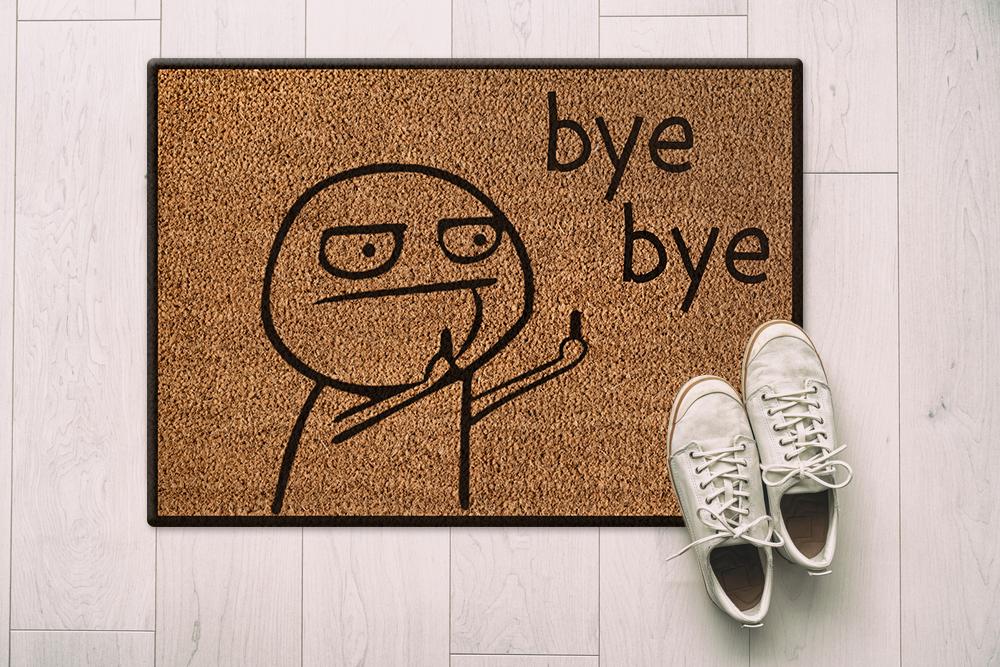 Goodbye Mat Coco Door Mat, Funny Door Mat, Bye Bye Rugs, Coco Doormat, Personalized ...