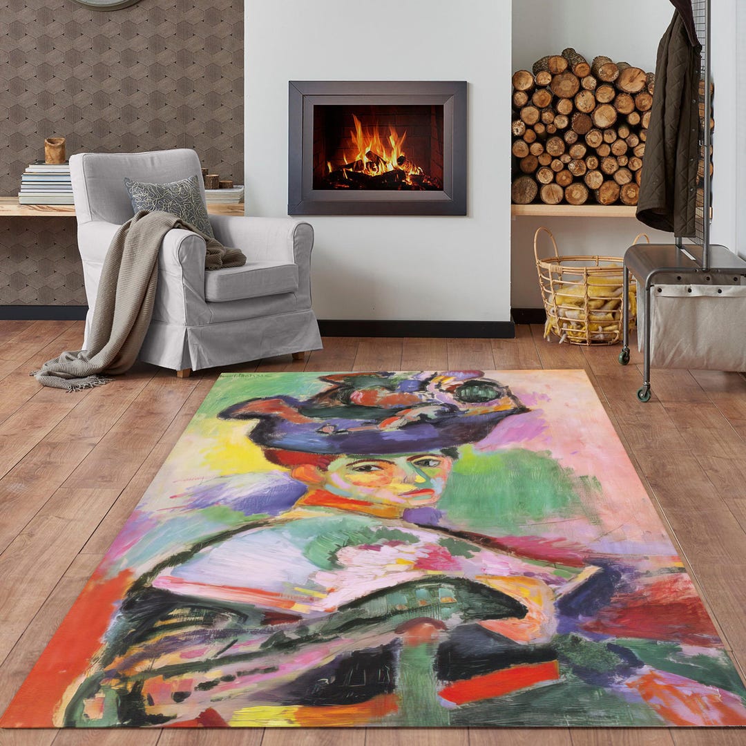 Colorful Art Rug, Portrait Art Rug, Printed Carpet, Customizable Rug ...