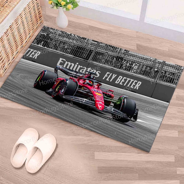 Boy Room Rugs, Garage Rug, Ferrari Rug, Large Rugs, Anti-Slip Carpet Rug, Corridor Rug, Ferrari Rugs, Small Rug, Gift For Him Rugs,