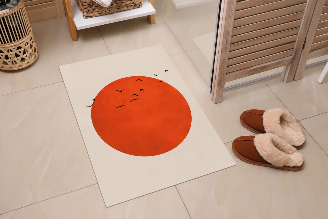 Blood Moon Rug Blood Moon and Birds Rugs, Boho Rugs, Minimal Rugs, Modern Rug, Popular ...
