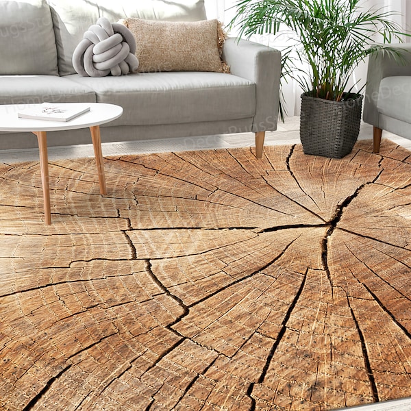 Tree Ring Rug, Corridor Rugs, Modern Rugs Office Rug, Farmhouse Rugs, Gift For Her Rugs, Contemporary Rugs, Abstract Wood Rug, Door Mat Rug,