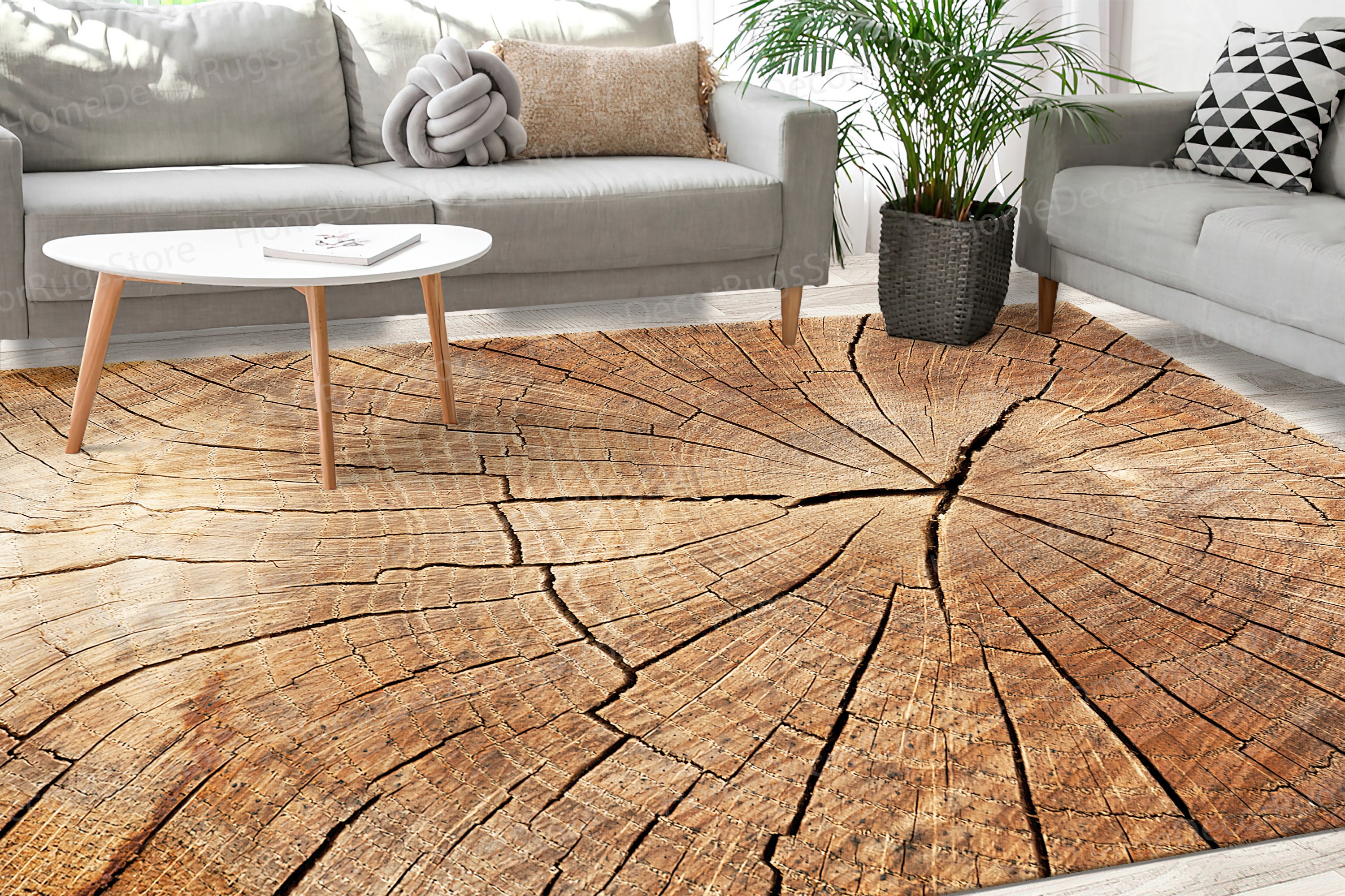 Tree Ring Rug, Corridor Rugs, Modern Rugs Office Rug, Farmhouse Rugs, Gift  for Her Rugs, Contemporary Rugs, Abstract Wood Rug, Door Mat Rug, 