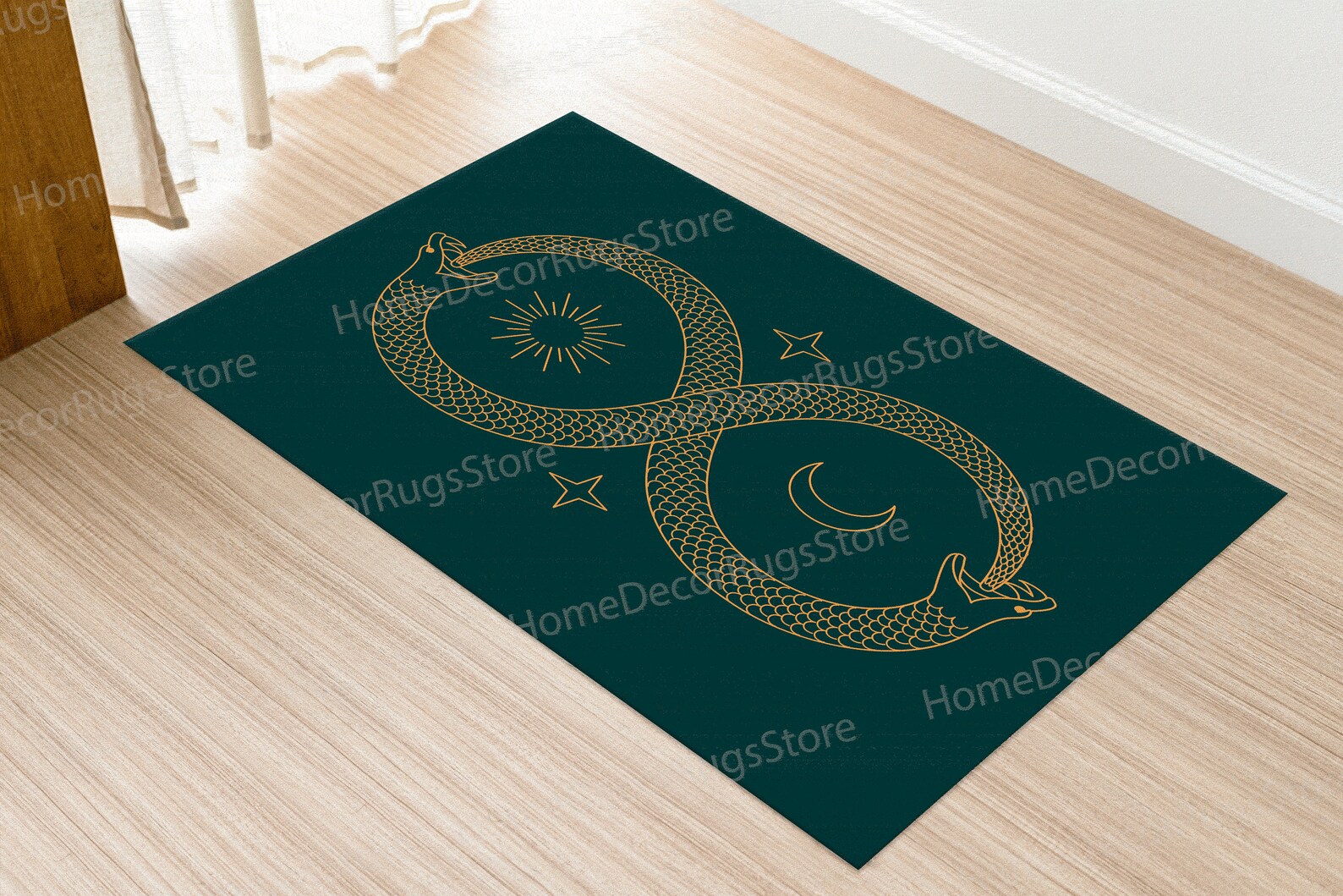 Intinity Rug Ouroboros Rug, Infinity Rug, Snake Rugs, Modern Rug, Non Slip Rug ...