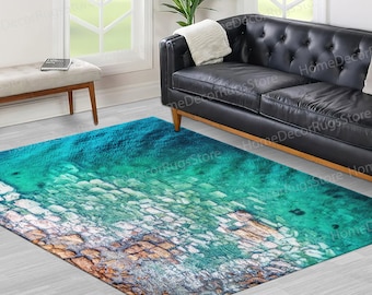 Chenille Rug, Runner Rugs, View Rug, Easy To Clean Rugs, Aboveal Ocean View Rug, Sea Scenery Rug, Sea Landscape Rug, Office Rug, Coastal rug