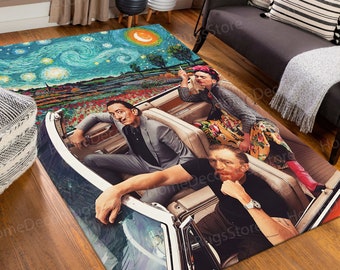 Frida Van Gogh Dali Rug, Anti-Slip Carpet Rug, Fashion Rugs, Decorative Rug, Famous Rugs, Easy To Clean Rugs, Frida Kahlo Rugs, Large Rug,