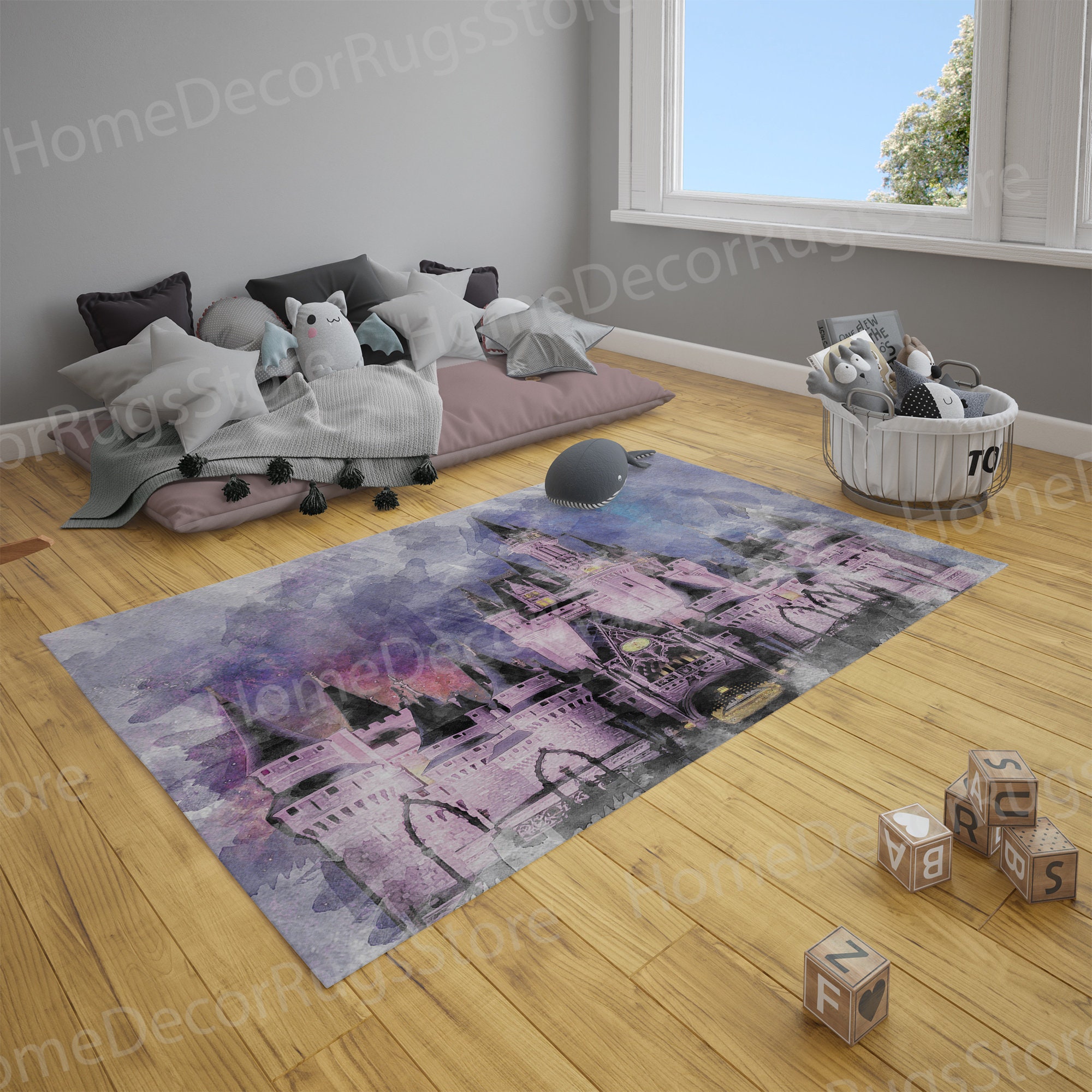 Cinderella Castle Rug, Girl Room Rugs, Modern Rugs, Girl Rug, Luxury ...