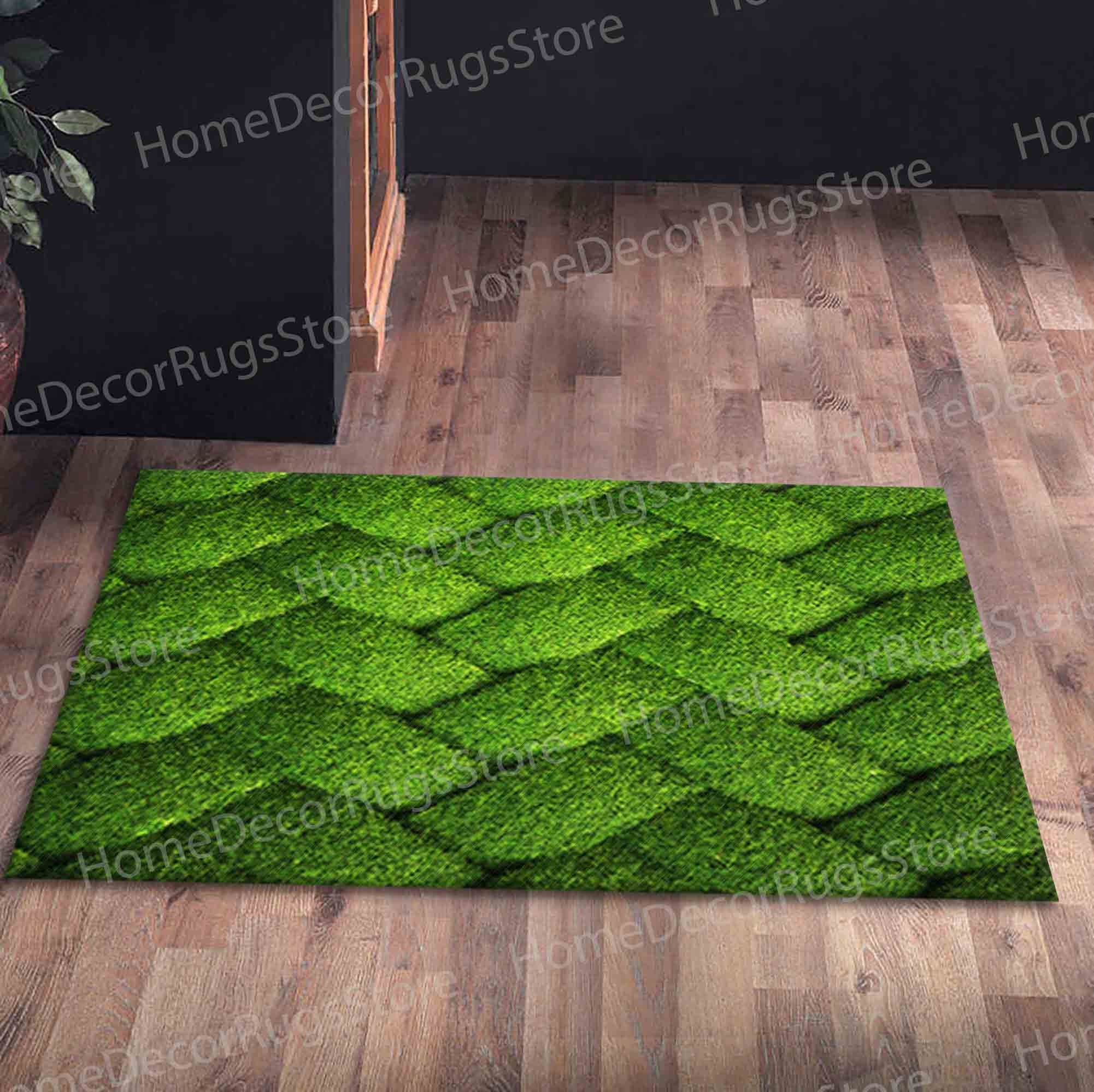 Grass Color Rug Green Grass Rugs, Green Rug, Trendy Rugs, Floral Rugs, Bathroom Rug ...