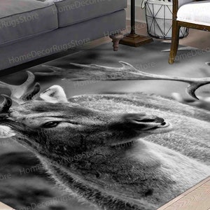 Indoor Rug, Animal Rug, Loft Rug, Dining Room Rug, Deer Wildlife Rug, Salon Rugs, Wildlife Rugs, Personalizeds Rugs, Bathroom Rugs, Deer Rug