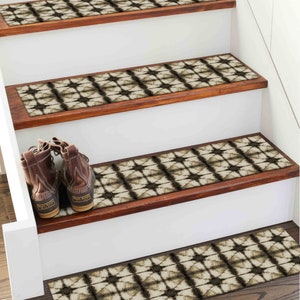 Geometric Pattern Rug, Brown Rugs, Green Rug, Modern Rug, Washable Stair Rug, Easy To Clean Rug, Accent Rug, Machine Washable Rug, Step Rug,