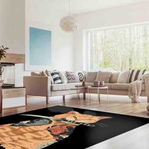Outdoor Rug, Rugs, Anime Rugs, Salon Decor Rugs, Japanese Rug, Colorful Rug, Kitchen Rug, Modern Rug, Bedroom Rugs, Area Rug, Anime Cat Rug, image 6