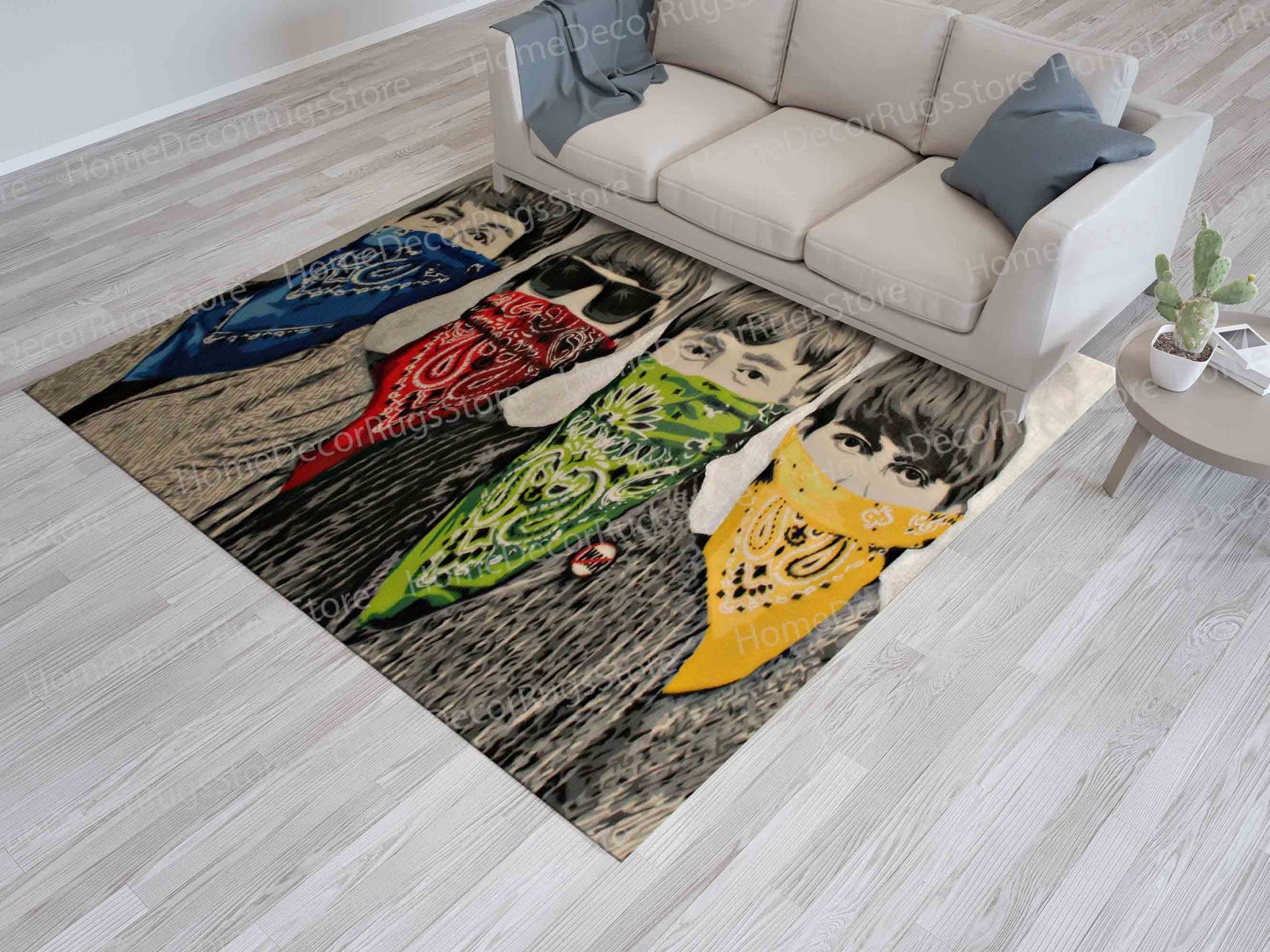 Banksy Bandanas Rugs, Banksy Graffiti Rug, Entry Rug, Gift Rugs, Easy ...