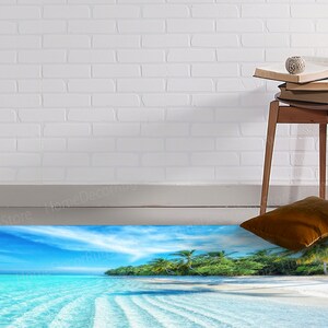 Thick Rugs, Tropical Ocean Rug, View Rug, Tropical Ocean Rugs, Corridor Rugs, View Rug Coastal Decor Rugs, Chenille Rugs, Salon Decor Rugs, image 7