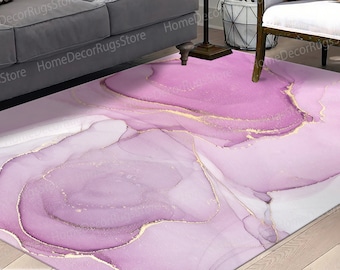 Car Mat Rug, Modern Rug, Luxury Rug, Marble Rugs, Anti-Slip Carpet Rugs, Pink Tones Marble Rugs, Home Decor Rugs, Non Slip Rugs, Kitchen Rug