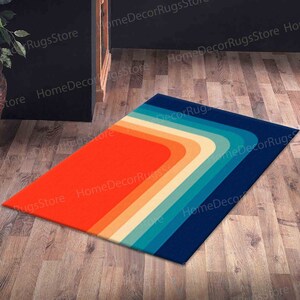 Mid Century Rugs, Accent Rugs, Modern Rug, Modern Pattern Rug, Colorful Rugs, Living Room Rug, Anti-Slip Carpet Rugs, Minimal Rugs, Bild 7