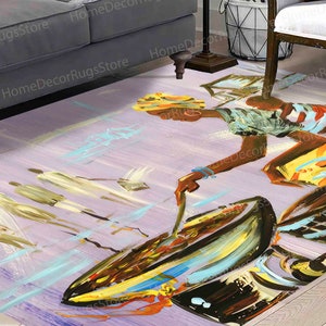 African Mother Cooking Rugs, Black Woman Rug, 3D Printed Rug, Stair Rug, Saloon Rugs, Cute Rugs, African Rugs, Abstract Rugs, Entry Rugs,
