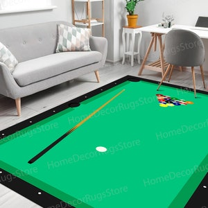 Billiards Rug, Game Room Rug, Billiards Club Rugs, Motivational Rug ...