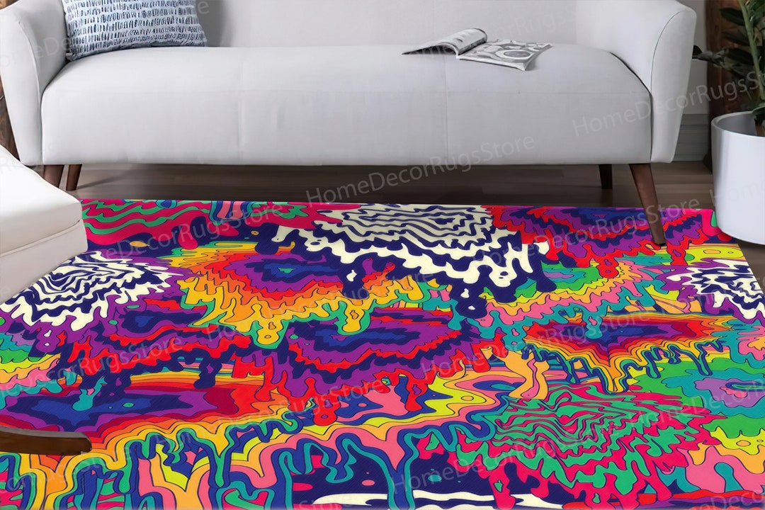 Stained Rug Design Machine Washable Rugs, Saloon Rug, Colorful Stain Rugs, Modern Rugs ...