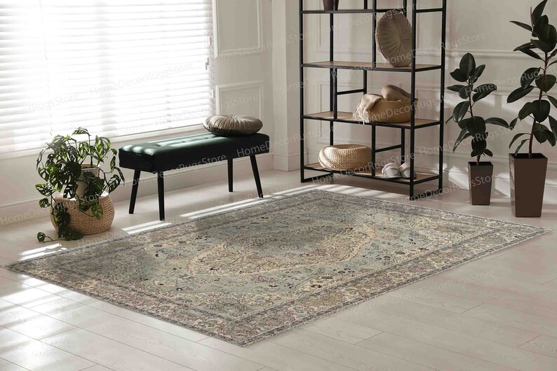 Green Rug, Salon Rugs, Gift For The Home Rug, Gift For Him Rug, Antique Decor Rug, Luxury Rugs, Rug, Bedroom Rug, Indoor Rugs, Turkish Rug, image 3