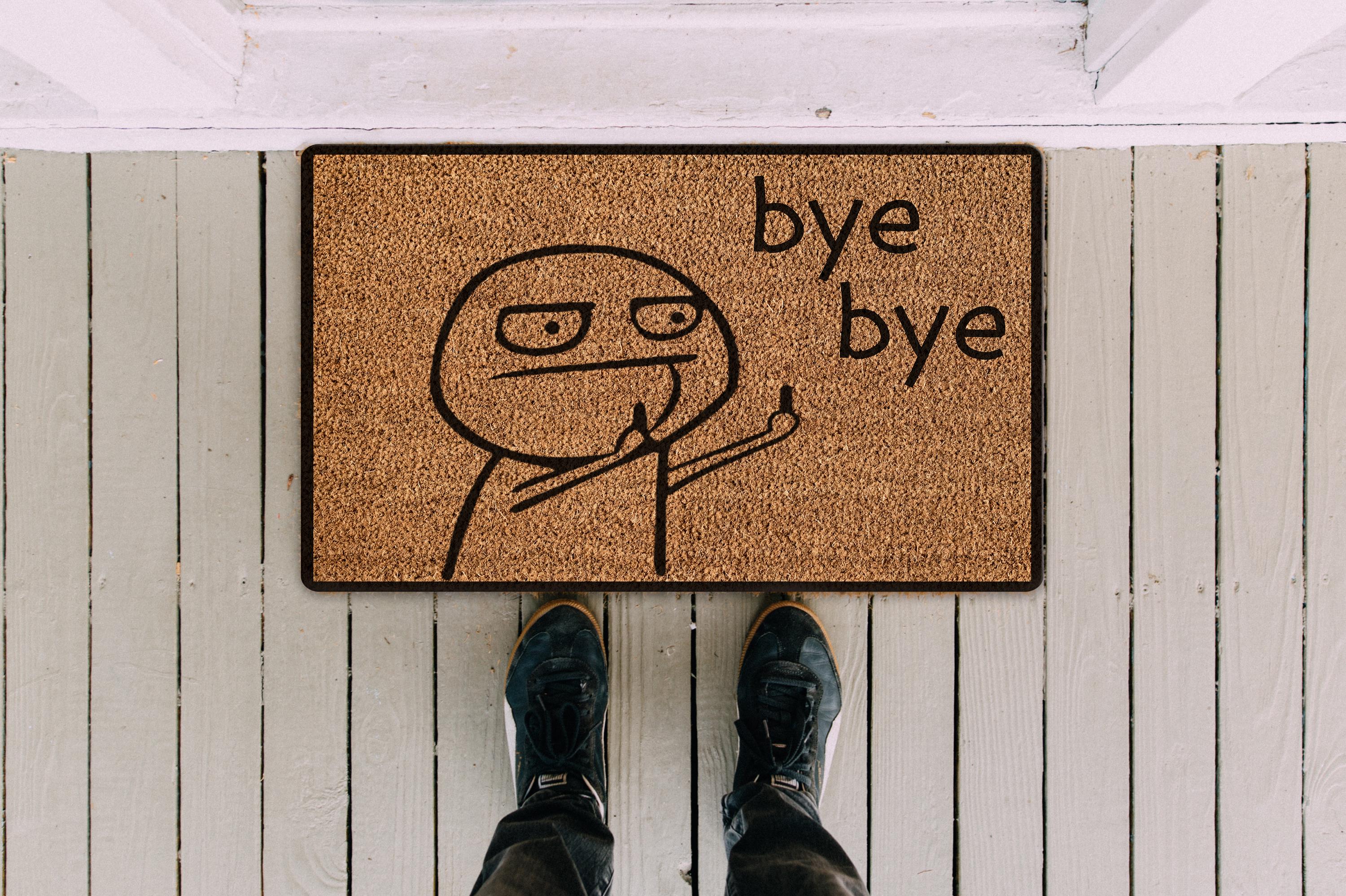Goodbye Mat Coco Door Mat, Funny Door Mat, Bye Bye Rugs, Coco Doormat, Personalized ...
