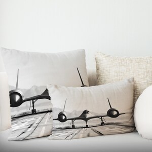 Jet Plane Cushion,Modern Pillow Cover,Housewarming Gift,Airport Pillow Sham,Custom Pillow,Canvas Wall Art,Office Decor Art,Wedding Decor Art,Large Canvas,Minimalist Wall Art,Home Decoration,Bridesmaid Gifts,Handmade Gift,