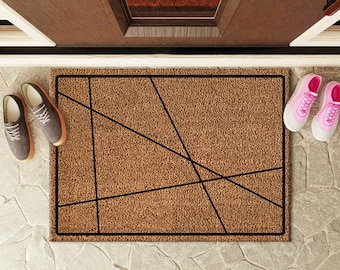 Modern Doormat, Front Door Mat, Doorstep Mat, Coir Door Mat, Minimal Door Mat, Home Decor, Personalized Door Mat, Custom Gift, Coir Mat,