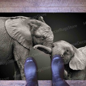 Thin Rug, Pattern Rugs, Luxury Rug, Safari Rug, Animal Rug, Elephants Love Rug, Door Mat Rug, Soft Rug, Custom Rugs, Home Decor Rugs, image 7