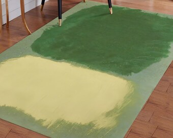 Mark Rothko Rugs, Modern Rug, Green Rugs, Modern Rug, Art Rug, Front Door Rug, Cool Rug, 3D Printed Rug, Corridor Rug, Bedroom Rug,