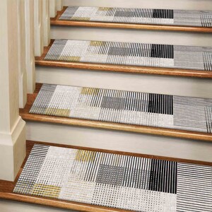 Geometric Pattern Rugs, Trendy Rug, Minimalist Rug, Modern Rugs, Small Rug, Round Rug, Personalized Rug, Popular Rug, Step Rug, Gift For Him image 3